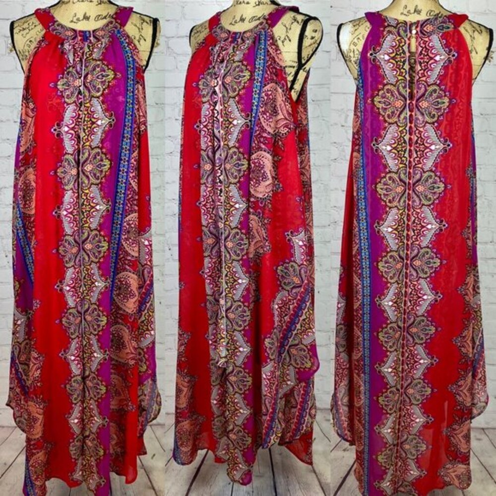 Boho Print Layered Panels Multi Looks Maxi
